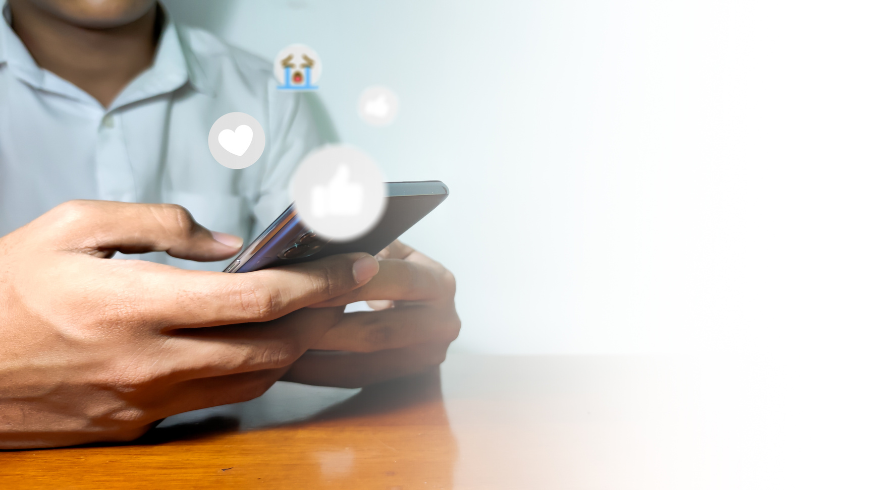 Young Man Using a Smartphone